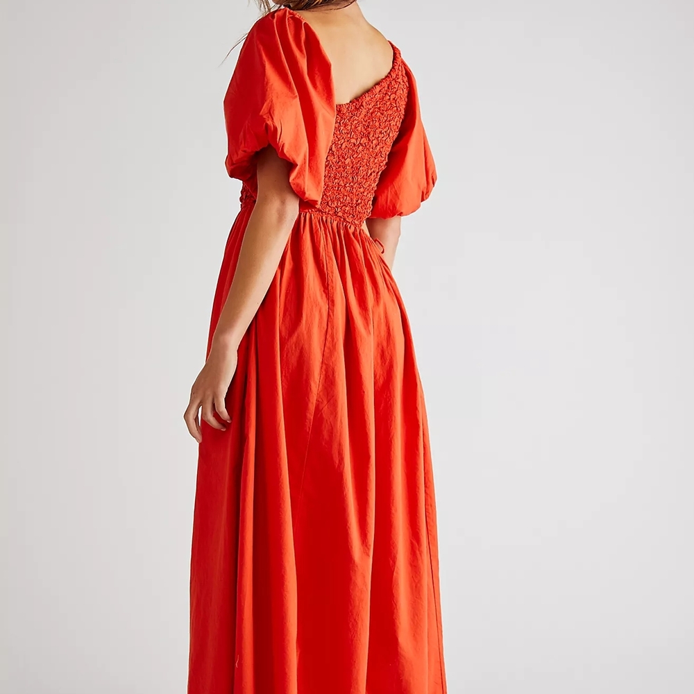 Free People Vibrant Red Midi Dress - Picture 3 of 4